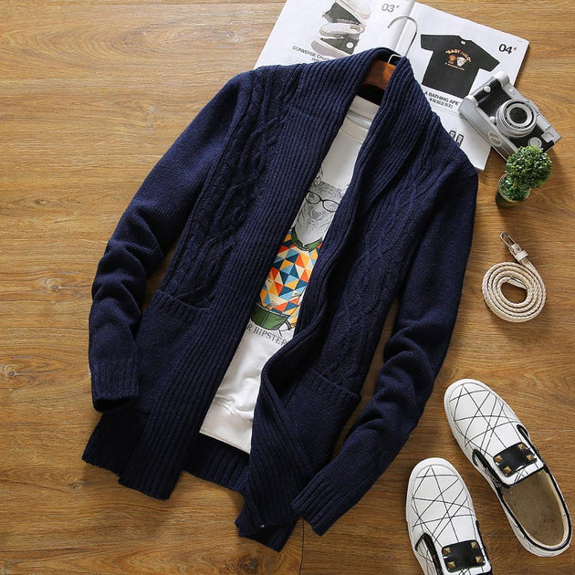 Men's Knitted Fashion Cardigan - TrendSettingFashions