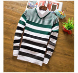Men's V-Neck Long Sleeved Sweater - TrendSettingFashions