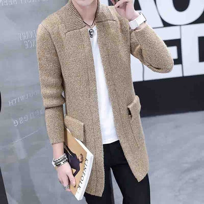 Men's Long Cardigan Sweater Up To 2XL - TrendSettingFashions