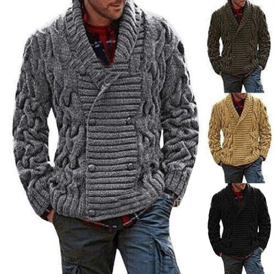 Men's Thick Double Knitted Dress Sweater Up To XXL - TrendSettingFashions