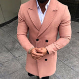 Men's Fashion Turn-down Collar Pea Coat Up To 3XL - TrendSettingFashions