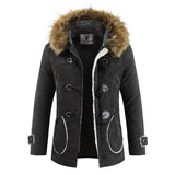 Men's Hooded Fur Collar Jacket Up To 3XL - TrendSettingFashions