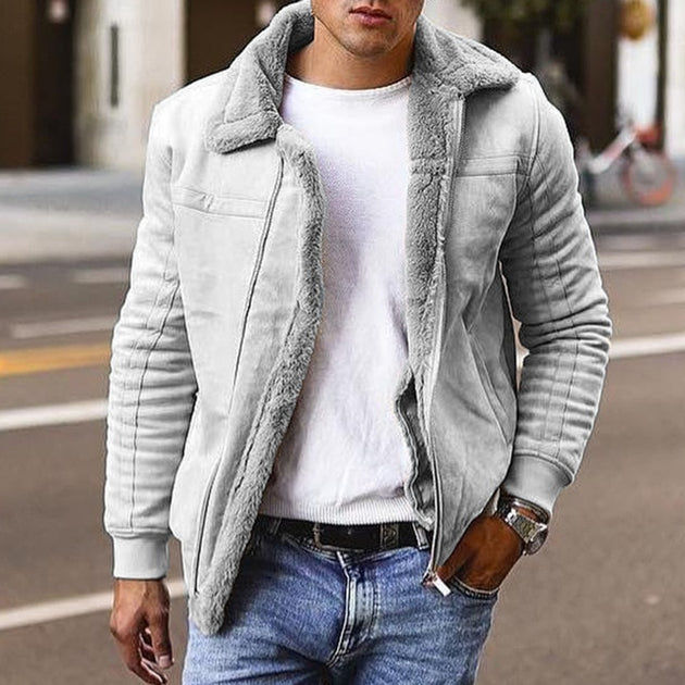 Men's Fur Collar Fleece Jackets Up To 4XL - TrendSettingFashions