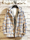 Men's Plaid Wool Blend Jacket - TrendSettingFashions