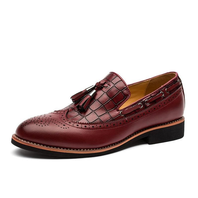 Men's British Brogue Carved Oxfords - TrendSettingFashions