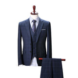 Men's Solid 3 Peice Business Suit Up To 3XL - TrendSettingFashions 