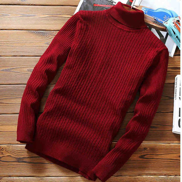 Men's Casual Turtleneck Sweater - TrendSettingFashions