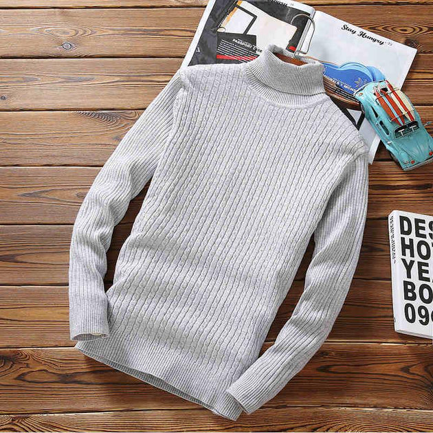 Men's Casual Turtleneck Sweater - TrendSettingFashions