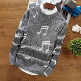 Men's Musical Note Print Sweaters Up To 2XL - TrendSettingFashions