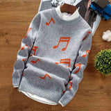 Men's Musical Note Print Sweaters Up To 2XL - TrendSettingFashions