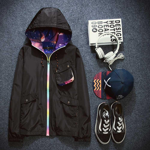 Men's Zip Up Windbreaker - TrendSettingFashions