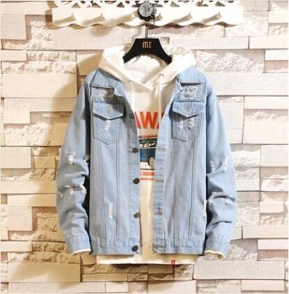 Men's Denim Streetwear Jacket Up To 3XL - TrendSettingFashions