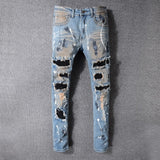 Men's Denim Ripped Washed Old Damage Jeans - TrendSettingFashions