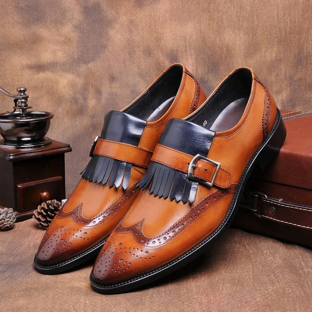 Luxury Genuine Leather Business Dress Shoes In 2 Colors - TrendSettingFashions
