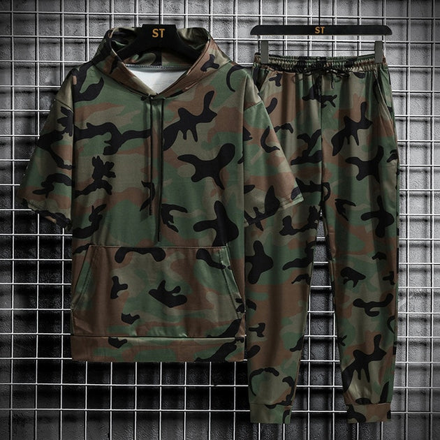 Men's Camouflage Sport Suit Sports (Hoodie+Trousers)Up To 3XL - TrendSettingFashions