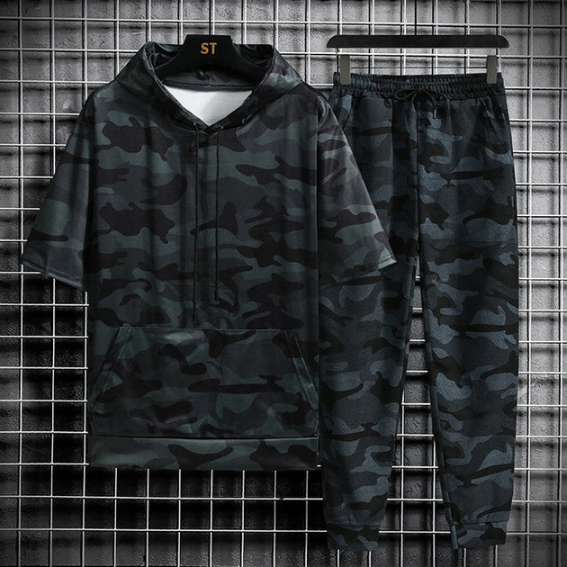 Men's Camouflage Sport Suit Sports (Hoodie+Trousers)Up To 3XL - TrendSettingFashions