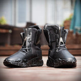 Men's Front Zip High Tops In 3 Colors - TrendSettingFashions