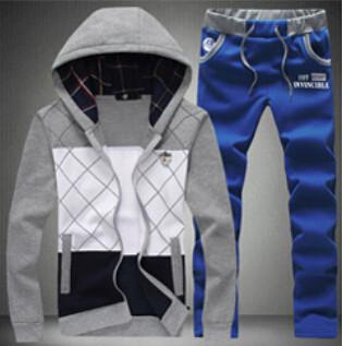 Men's Causal Sport Patchwork Suit  Size M-5XL - TrendSettingFashions