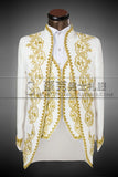 Embroidered Tuxedo With Tailcoat Cut Up To 5XL( Jacket + pants + vest ) - TrendSettingFashions