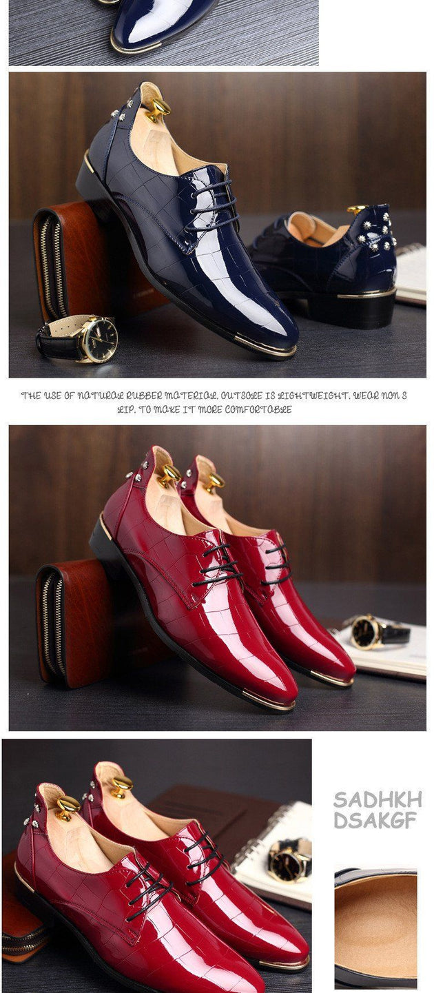 Men Oxford Lace-Up Business Shoes - TrendSettingFashions