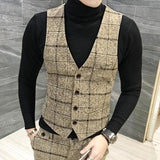 Men's Plaid Vest Up To 5XL - TrendSettingFashions