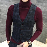 Men's Plaid Vest Up To 5XL - TrendSettingFashions
