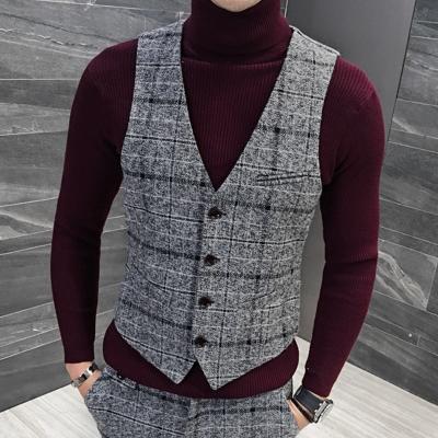 Men's Plaid Vest Up To 5XL - TrendSettingFashions