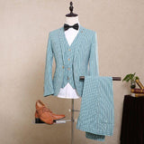 Men's Striped Customer Colored 3 Pc Suit Up To 5XL(Jacket+Pants+Vest) - TrendSettingFashions