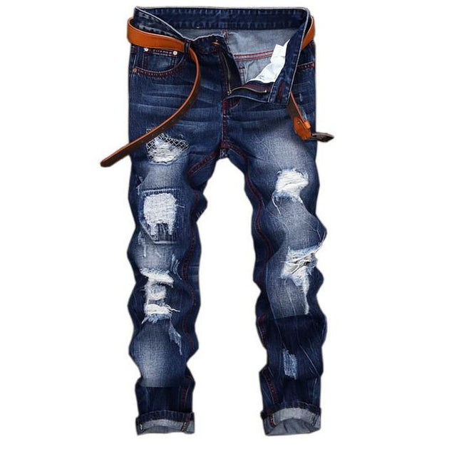 Blue Men's Ripped Jeans - TrendSettingFashions