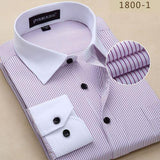 Men's Cotton Business Dress Shirt Up To 6XL - TrendSettingFashions 