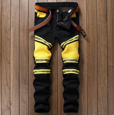 Men's Zipper Denim Pants - TrendSettingFashions 