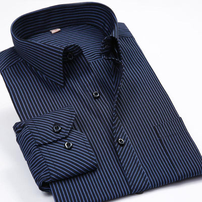 Men's Business Long Sleeve Dress Shirt Up To 6XL - TrendSettingFashions