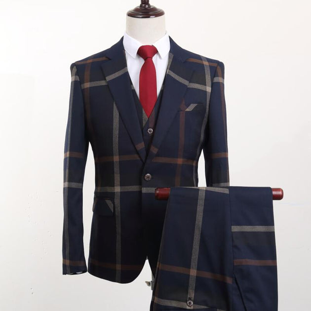 Men's Fashion Stripe Suit In 2 Colors Up To 5XL - TrendSettingFashions