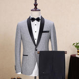 Men's 2 PC Grey Tux Up To 5XL(Jacket+Pants) - TrendSettingFashions