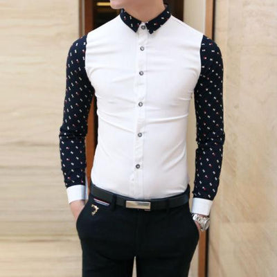 Men's Fashion Sleeve Dress Shirt - TrendSettingFashions 