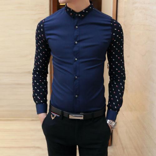 Men's Fashion Sleeve Dress Shirt - TrendSettingFashions 