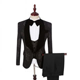 Men's 3 Piece Tuxedo In 8 Colors Up To 5XL(Jacket+Pants+ Bow Tie+Vest) - TrendSettingFashions