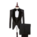 Men's 3 Piece Tuxedo In 8 Colors Up To 5XL(Jacket+Pants+ Bow Tie+Vest) - TrendSettingFashions