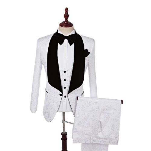 Men's 3 Piece Tuxedo In 8 Colors Up To 5XL(Jacket+Pants+ Bow Tie+Vest) - TrendSettingFashions