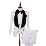 Men's 3 Piece Tuxedo In 8 Colors Up To 5XL(Jacket+Pants+ Bow Tie+Vest) - TrendSettingFashions