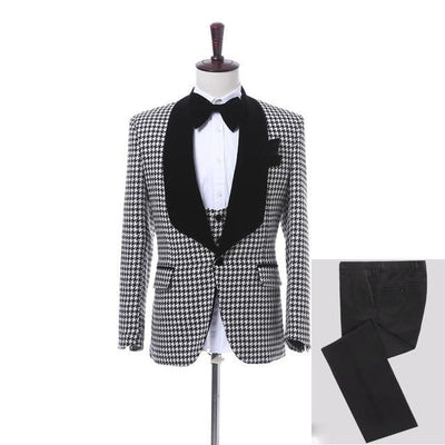 Men's Lapel 3 PieceTux Up To Size 5XL(Jacket+Pants+ Bow Tie+Vest) - TrendSettingFashions