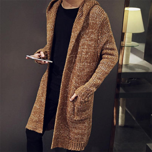 Men's Long Cardigan Sweater - TrendSettingFashions 