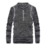 Men's Knitted Crewneck Pullover - TrendSettingFashions 