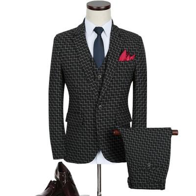 Men's 3pc Plaid Fashion Suit Up To 5XL - TrendSettingFashions