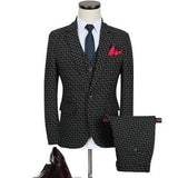 Men's 3pc Plaid Fashion Suit Up To 5XL - TrendSettingFashions