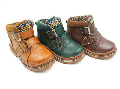 Kids High Top Buckle Boots - TrendSettingFashions 