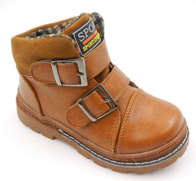 Kids High Top Buckle Boots - TrendSettingFashions 
