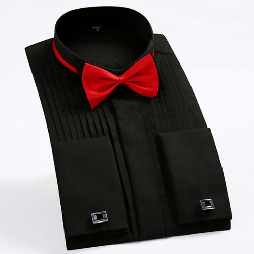 Men's Fashion Dress Shirt With Bow Tie Up To 4XL - TrendSettingFashions 