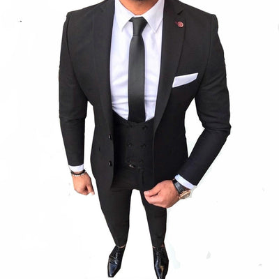 Men's Classic Black Suit Up To 4XL - TrendSettingFashions 
