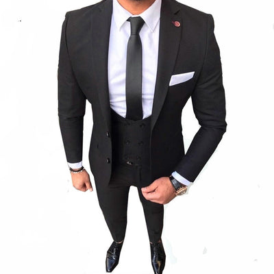 Men's Classic Black Suit Up To 4XL - TrendSettingFashions